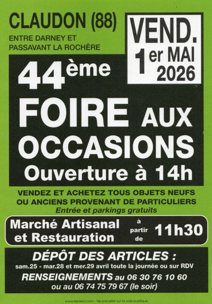 FOIRE AUX OCCASIONS